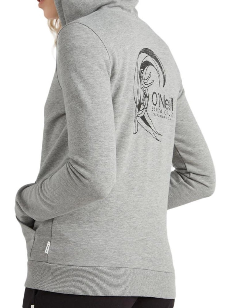 Sweat com Capuz e Fecho para Mulher O'Neill Circle Surfer Cinzento Claro Cinza-prateado - Kiabi