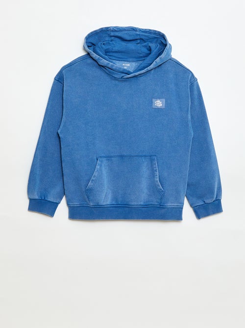 Sweat com capuz efeito desbotado - Kiabi