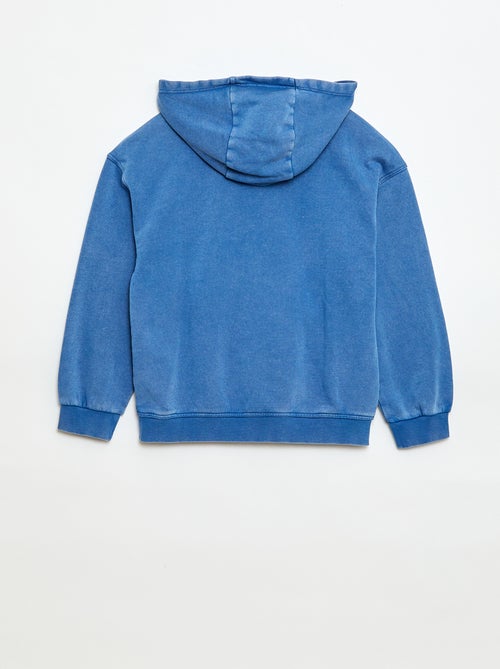 Sweat com capuz efeito desbotado - Kiabi