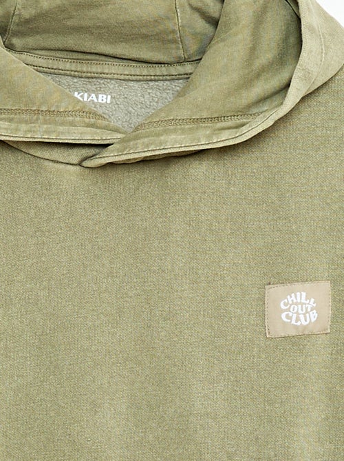 Sweat com capuz efeito desbotado - Kiabi