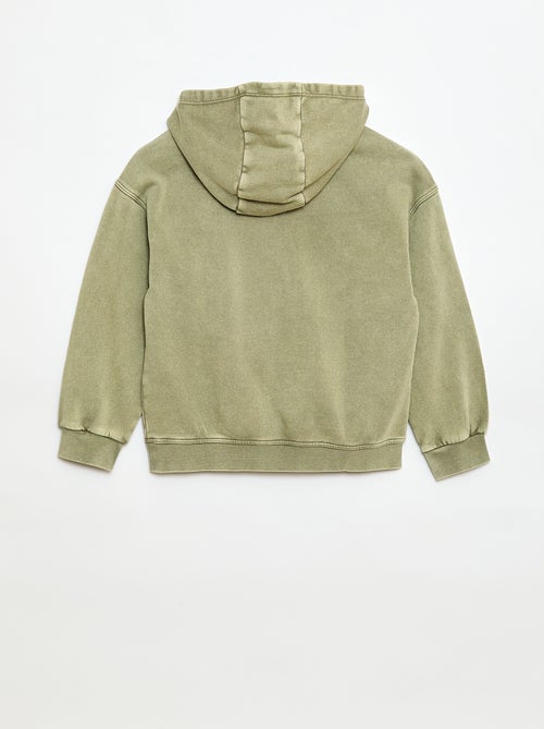 Sweat com capuz efeito desbotado - Kiabi