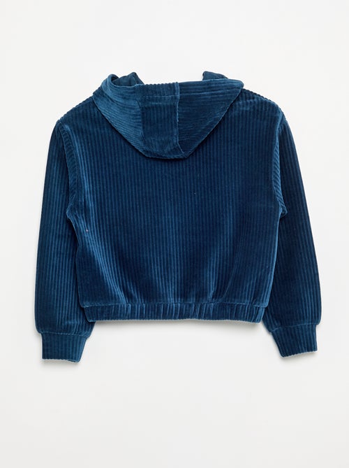 Sweat com capuz em malha canelada - Kiabi Sweat com capuz em malha canelada - Kiabi