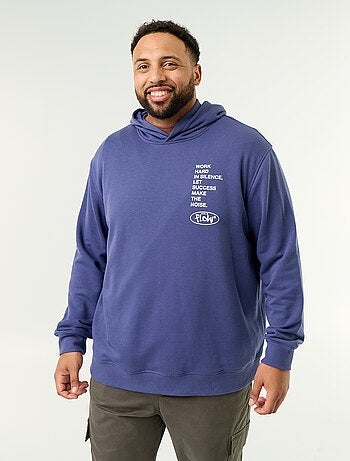 Sweat com capuz em moletão não cardado