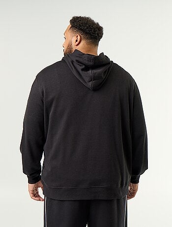 Sweat com capuz em moletão não cardado
