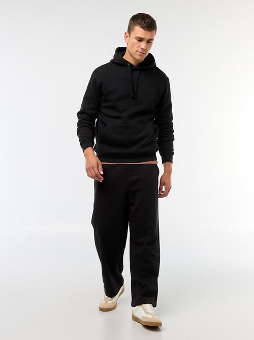 Sweat com capuz em moletom cardado com bolso canguru - Kiabi