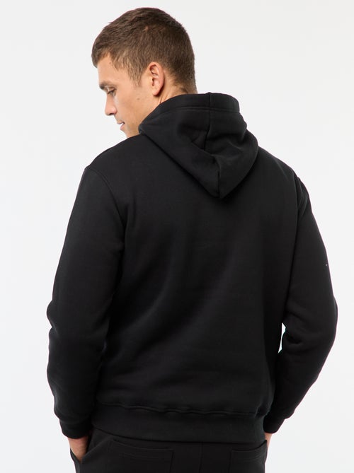 Sweat com capuz em moletom cardado com bolso canguru - Kiabi