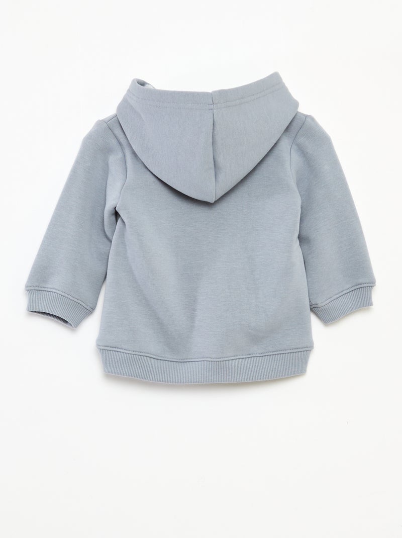 Sweat com capuz em moletom com desenho de coelho Azul - Kiabi