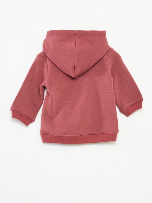 Sweat com capuz em moletom com desenho de coelho - Kiabi