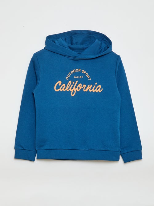 Sweat com capuz em moletom felpudo - Kiabi