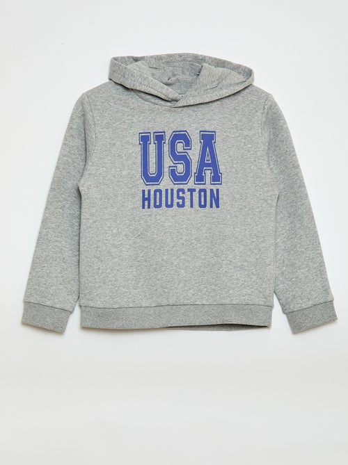 Sweat com capuz em moletom felpudo - Kiabi