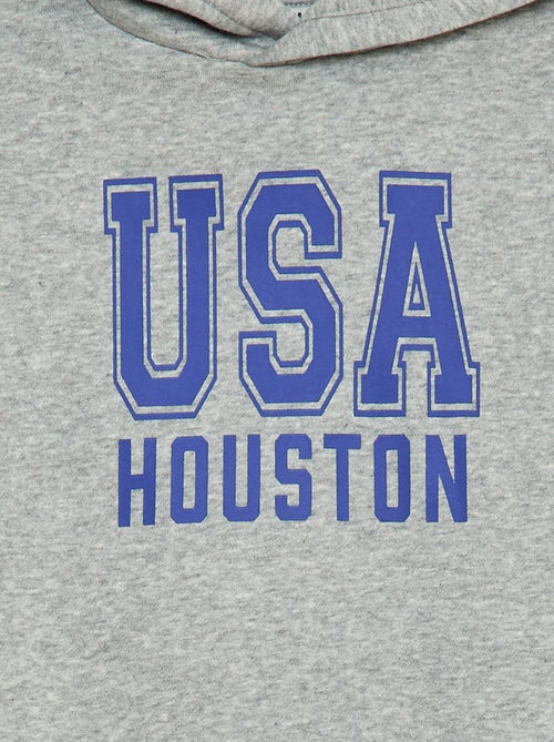 Sweat com capuz em moletom felpudo - Kiabi