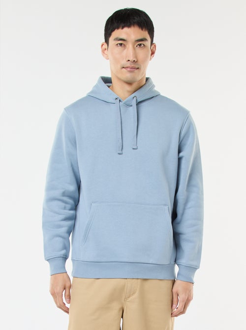 Sweat com capuz em moletom felpudo com bolso canguru - Kiabi