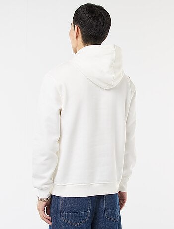 Sweat com capuz em moletom felpudo com bolso canguru