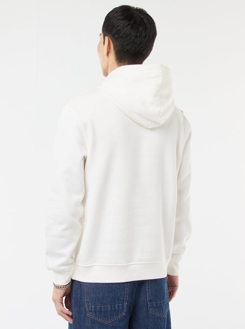 Sweat com capuz em moletom felpudo com bolso canguru - Kiabi