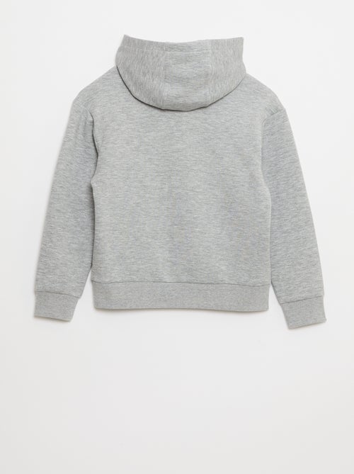 Sweat com capuz em moletom leve com bolso no peito - Kiabi