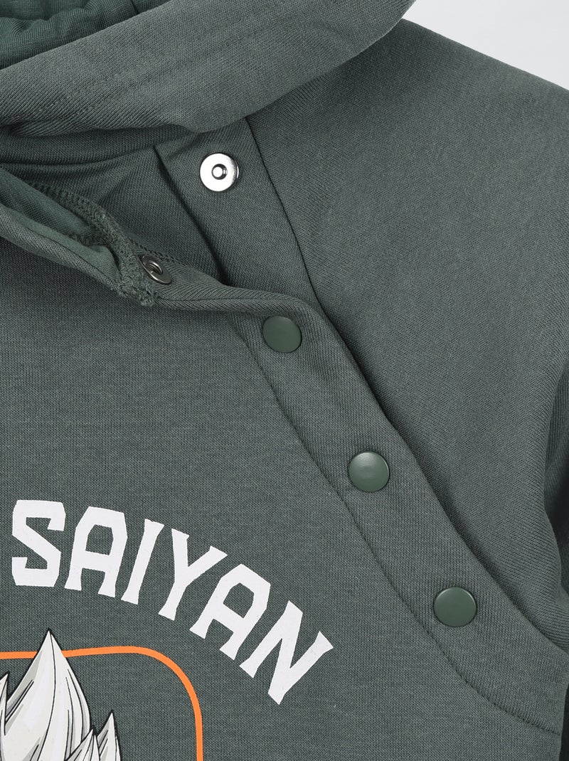 Sweat com capuz estampado - So Easy Verde - Kiabi