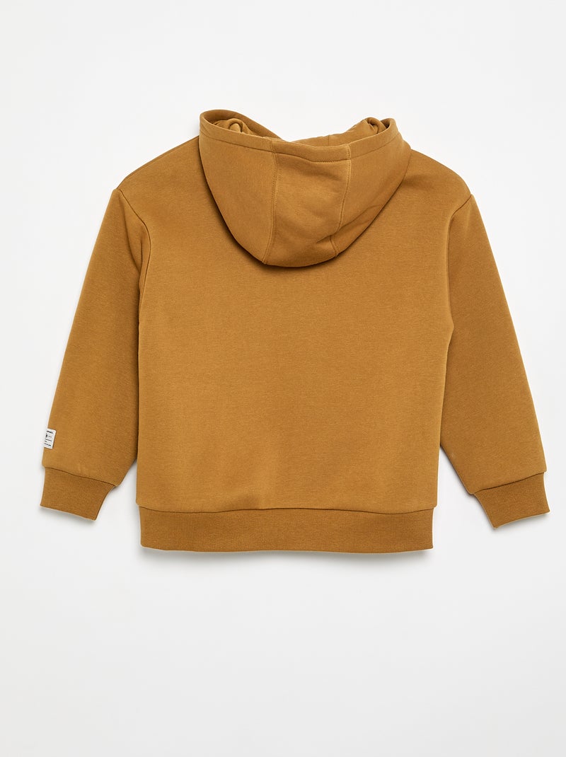 Sweat com capuz estampado Amarelo - Kiabi