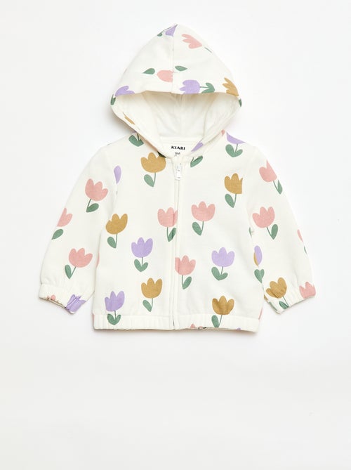 Sweat com capuz estampado - Kiabi