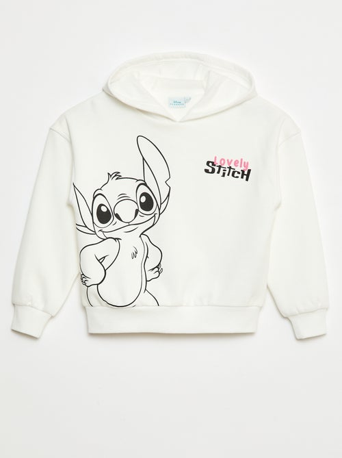 Sweat com capuz estampado 'Lovely Stitch' - Kiabi