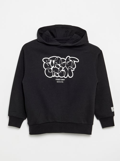 Sweat com capuz estampado - Kiabi