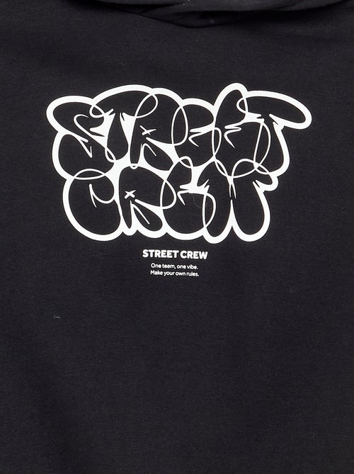 Sweat com capuz estampado - Kiabi