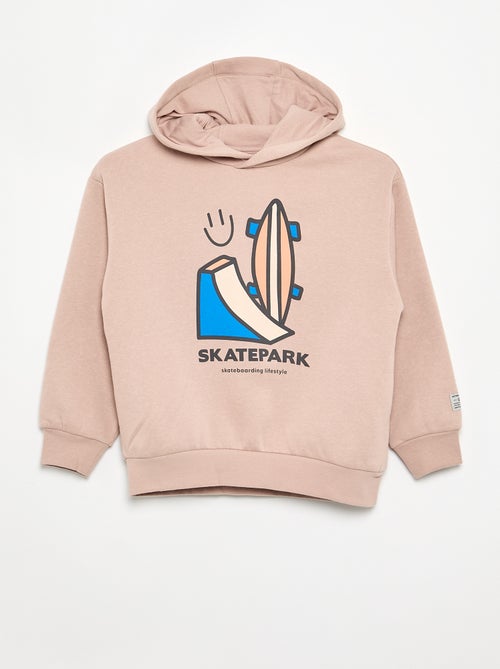 Sweat com capuz estampado - Kiabi