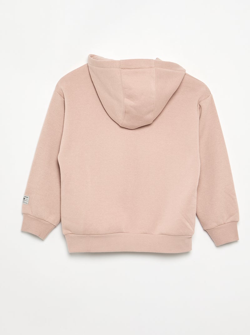 Sweat com capuz estampado Rosa - Kiabi