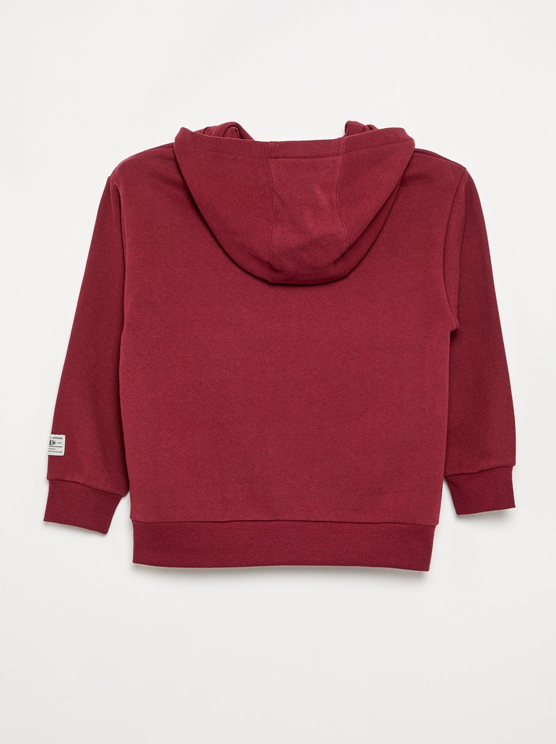 Sweat com capuz estampado Vermelho - Kiabi
