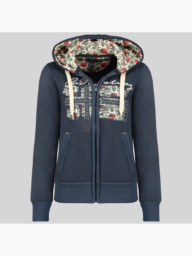 Sweat com capuz fabeaute – geographical norway Azul-marinho - Kiabi
