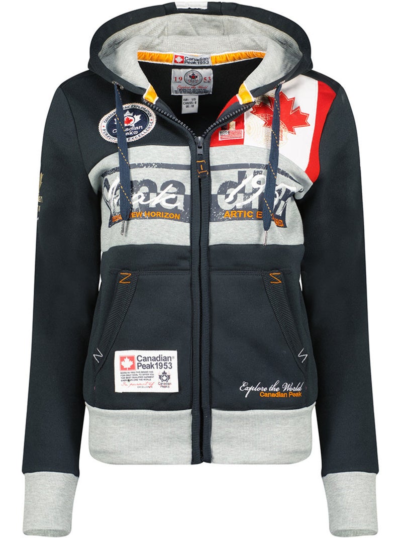Sweat com capuz face – canadian peak Azul-marinho - Kiabi