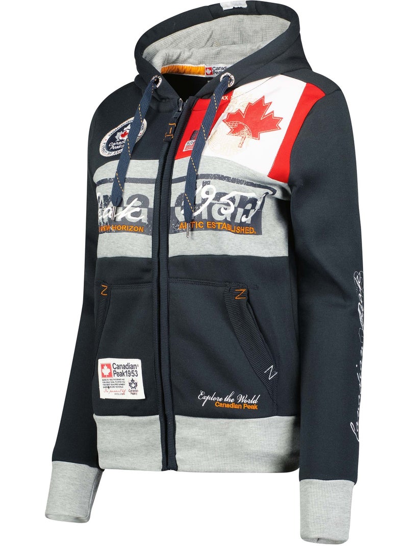 Sweat com capuz face – canadian peak Azul-marinho - Kiabi