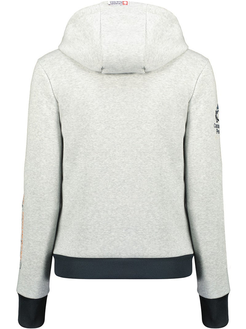 Sweat com capuz face – canadian peak Cinza claro - Kiabi
