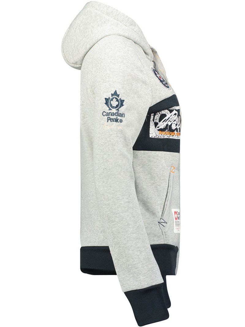 Sweat com capuz face – canadian peak Cinza claro - Kiabi