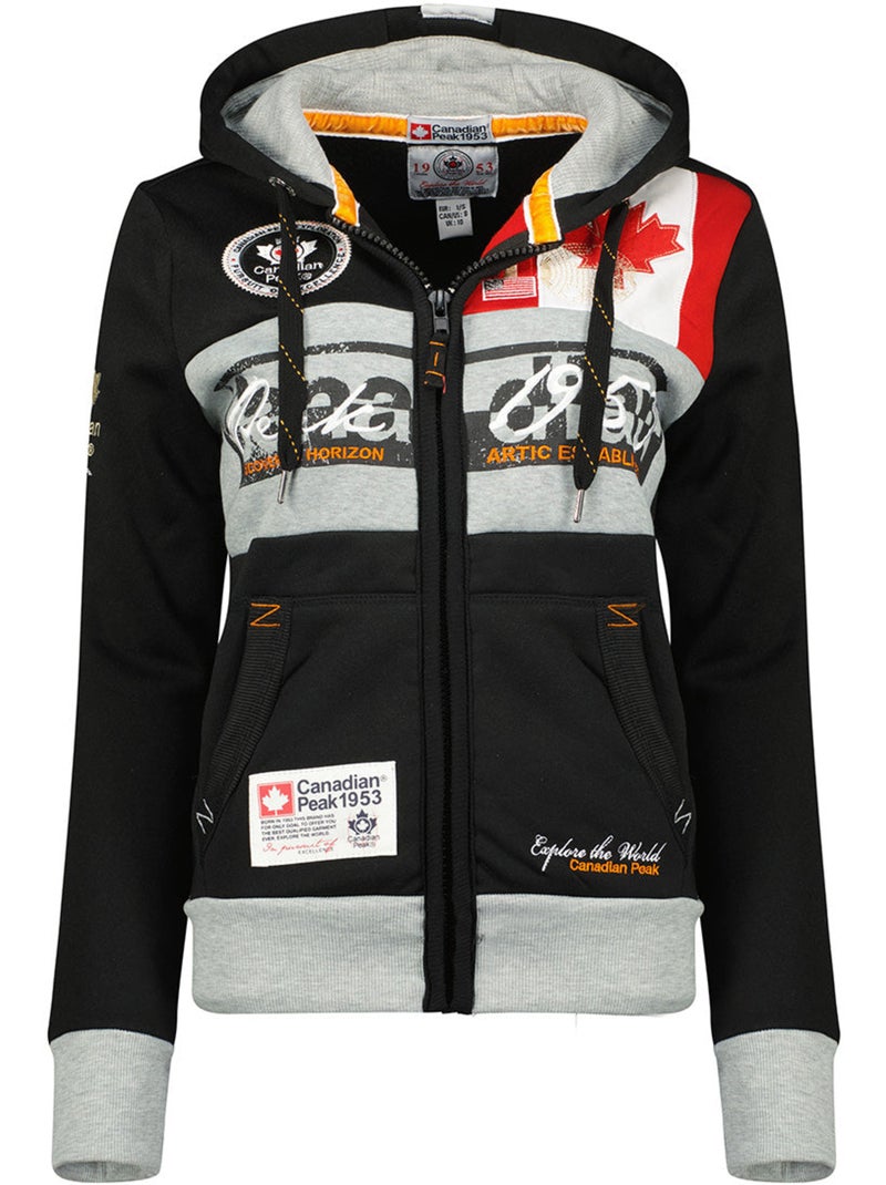 Sweat com capuz face – canadian peak Preto - Kiabi