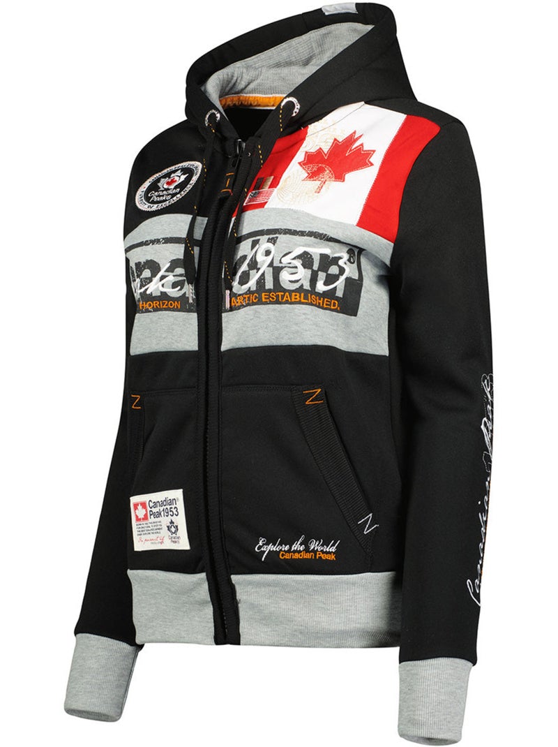 Sweat com capuz face – canadian peak Preto - Kiabi