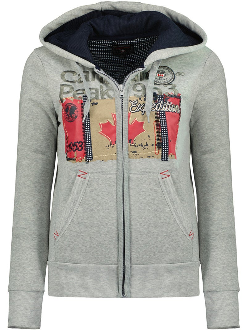 Sweat com capuz farlotteak – canadian peak Cinza claro - Kiabi