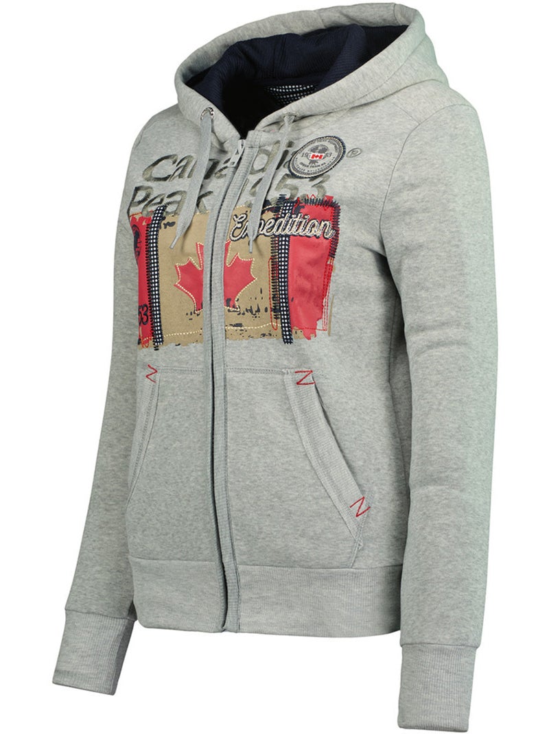 Sweat com capuz farlotteak – canadian peak Cinza claro - Kiabi