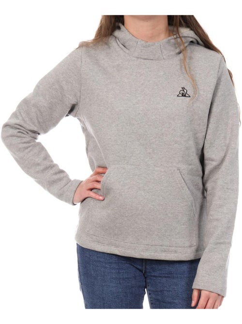 Sweat com Capuz Feminino Le Coq Sportif N°8 Cinzento - Kiabi