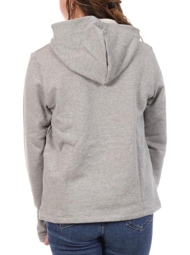 Sweat com Capuz Feminino Le Coq Sportif N°8 Cinzento Cinza-prateado - Kiabi