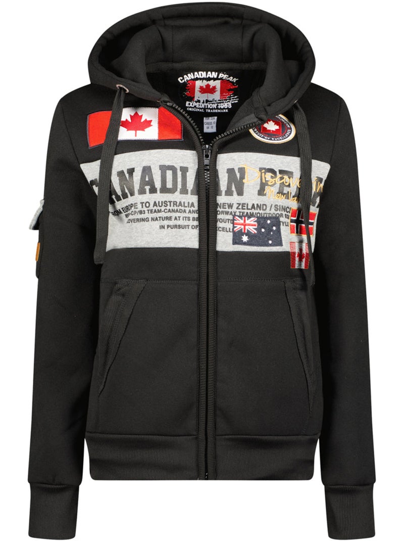 Sweat com capuz fipeak – canadian peak Preto - Kiabi