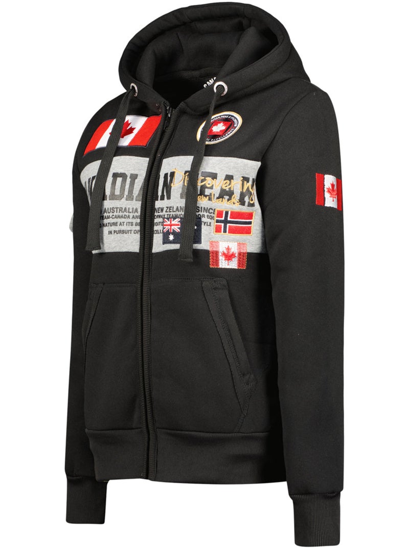 Sweat com capuz fipeak – canadian peak Preto - Kiabi