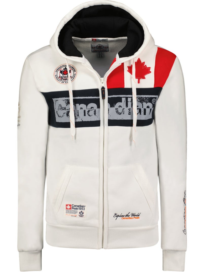 Sweat com capuz flashy – canadian peak Branco - Kiabi