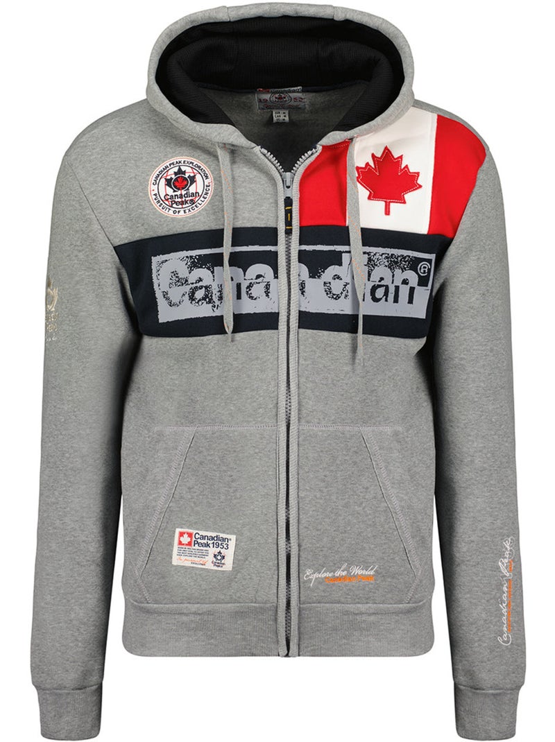 Sweat com capuz flashy – canadian peak Cinza claro - Kiabi