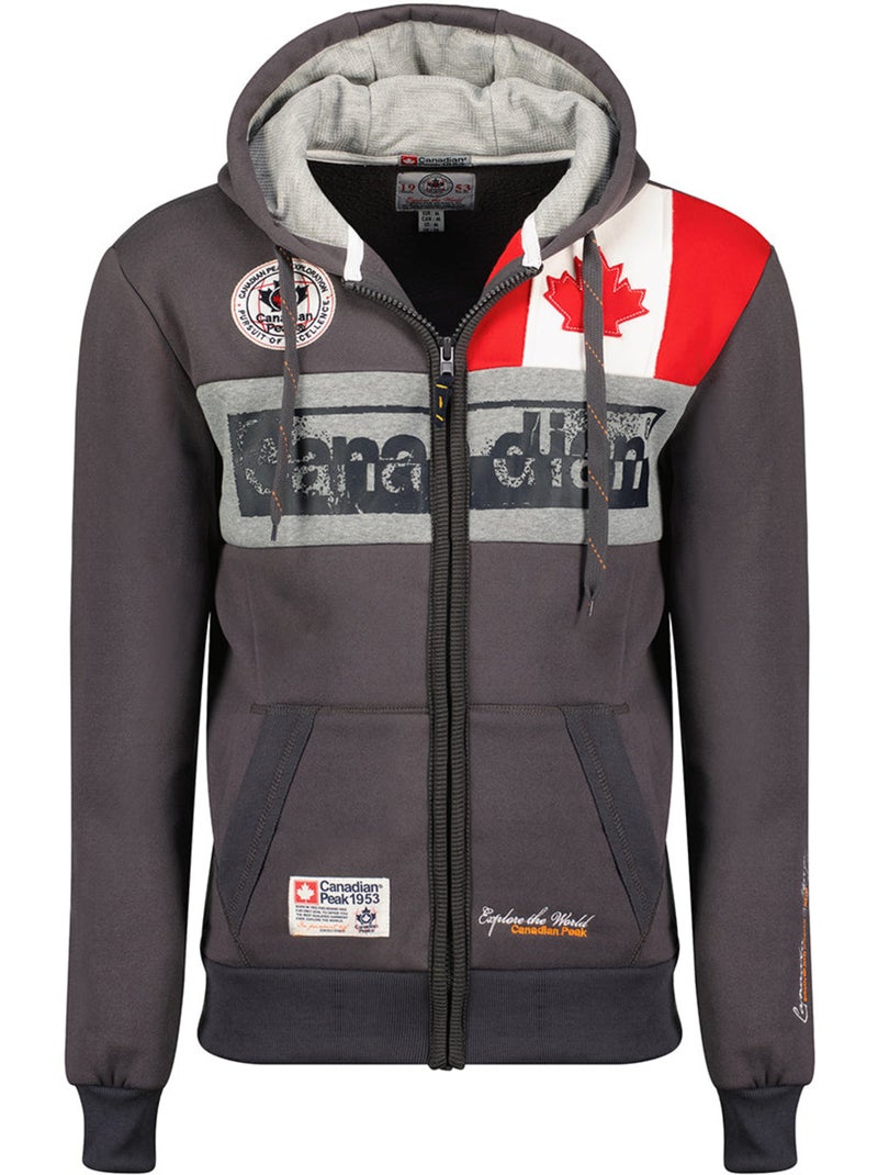 Sweat com capuz flashy – canadian peak Cinza escuro - Kiabi
