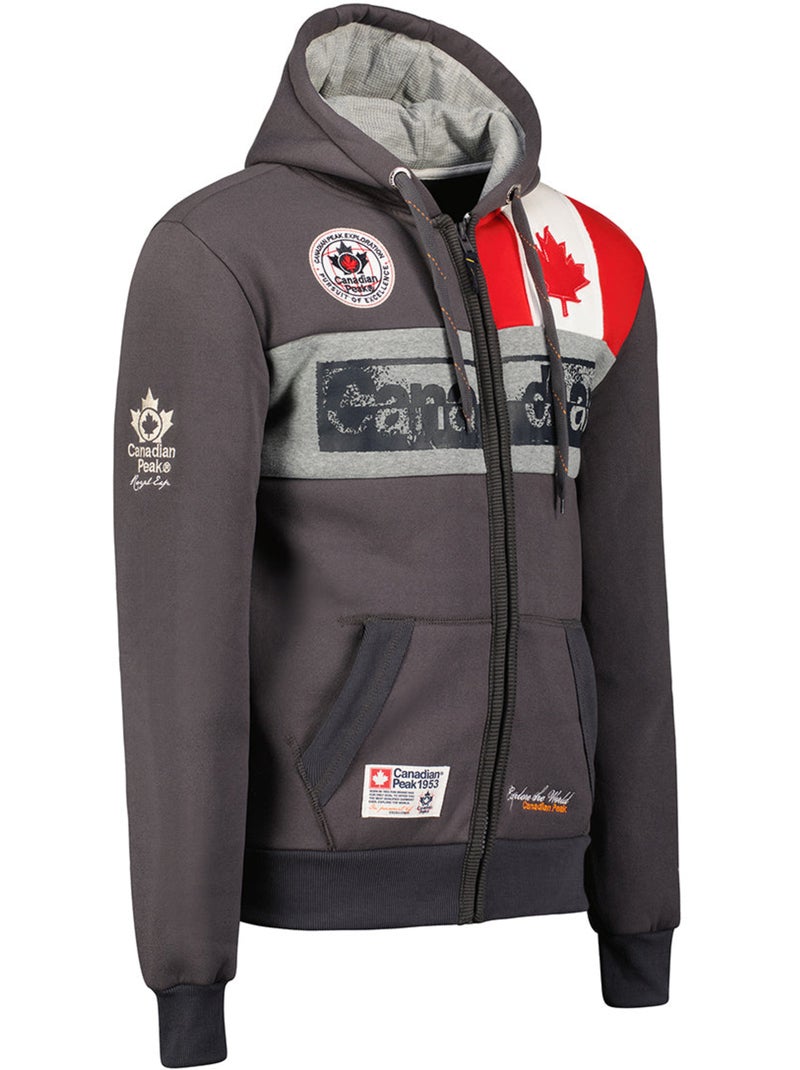 Sweat com capuz flashy – canadian peak Cinza escuro - Kiabi