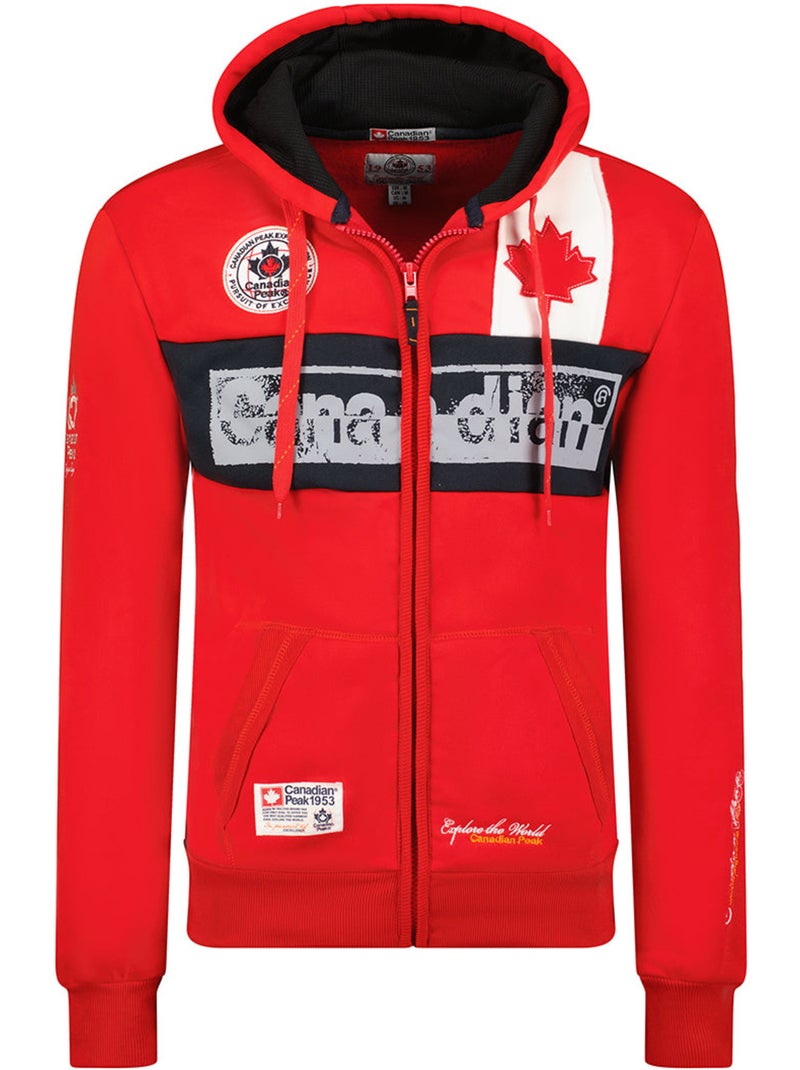 Sweat com capuz flashy – canadian peak Vermelho - Kiabi