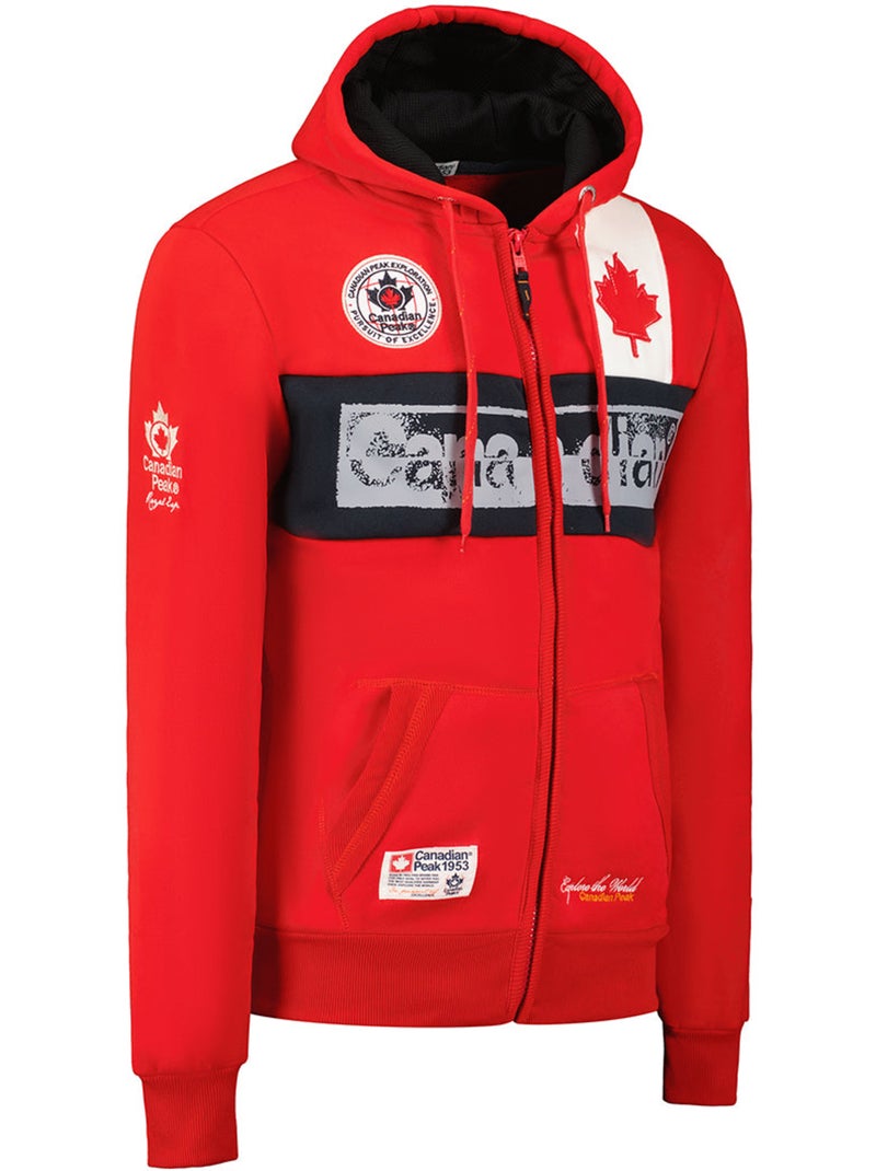 Sweat com capuz flashy – canadian peak Vermelho - Kiabi