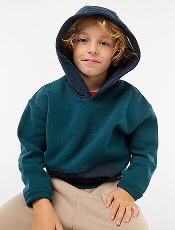 Sweat com capuz folgado em polar