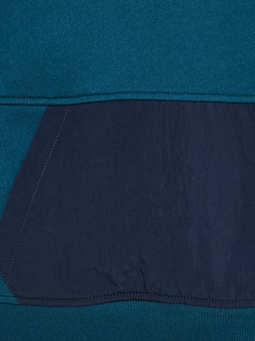 Sweat com capuz folgado em polar - Kiabi