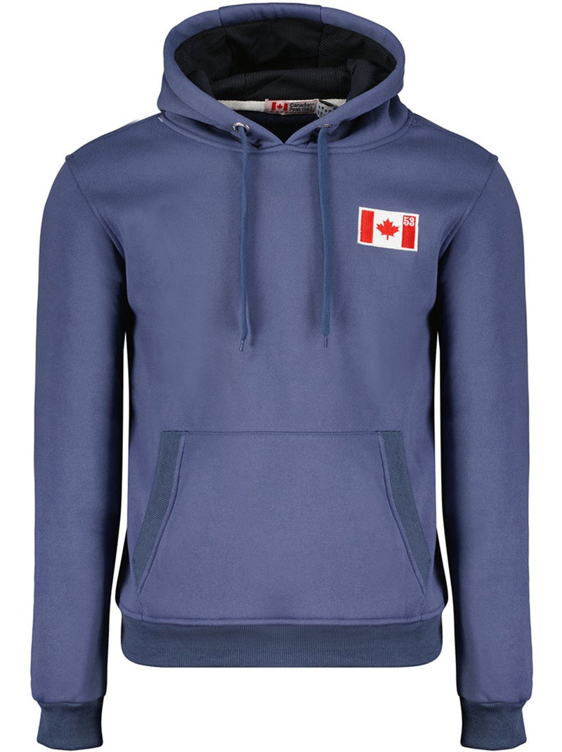 Sweat com capuz fondeak – canadian peak Azul-petróleo - Kiabi